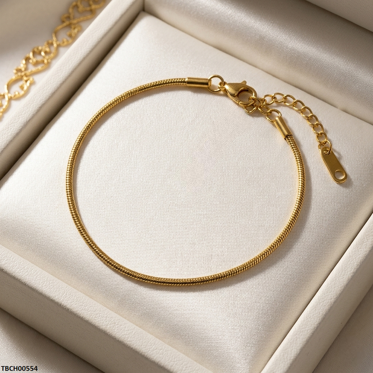 TBCH00554 MMJ Stainless Steel Plain Bracelet - TBCH