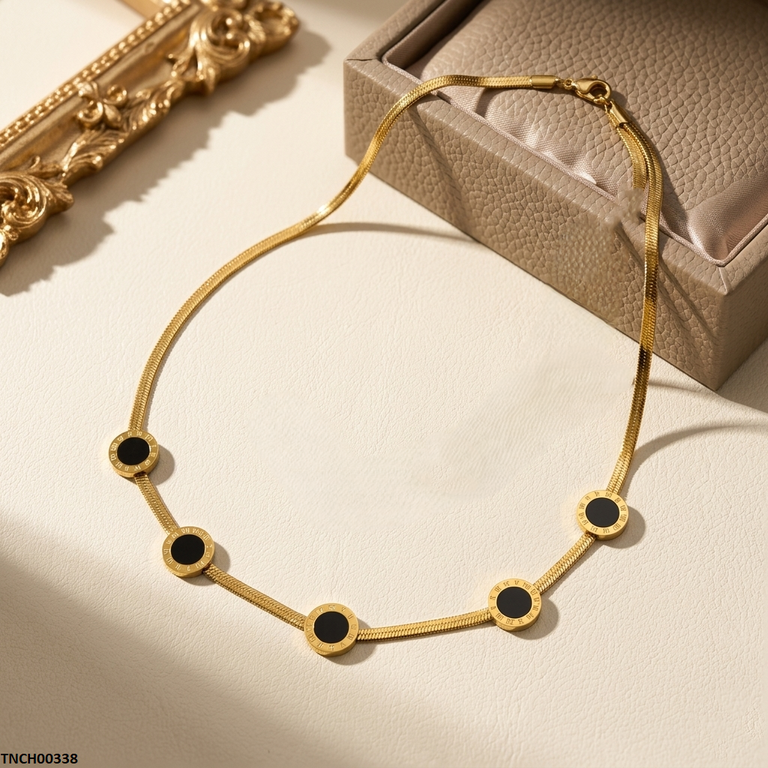 TNCH00338 MMJ  Stainless Steel Round Necklace - TNCH