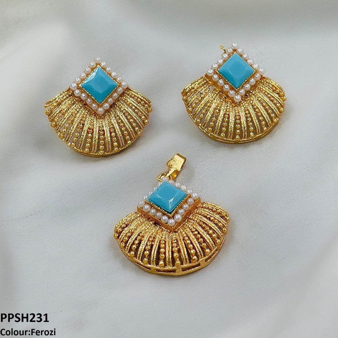 PPSH231 MZM Pearl Square Pendant Set