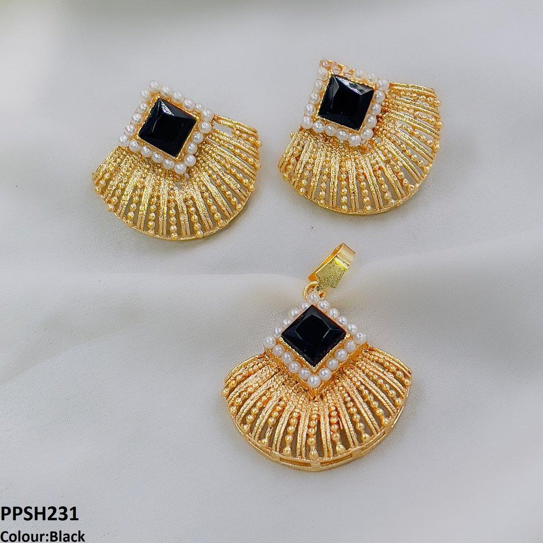 PPSH231 MZM Pearl Square Pendant Set