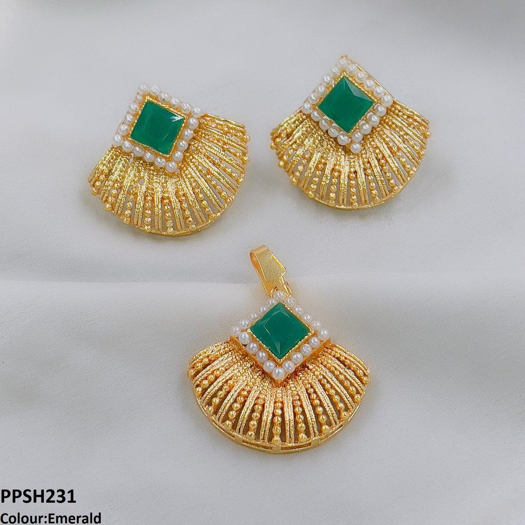 PPSH231 MZM Pearl Square Pendant Set