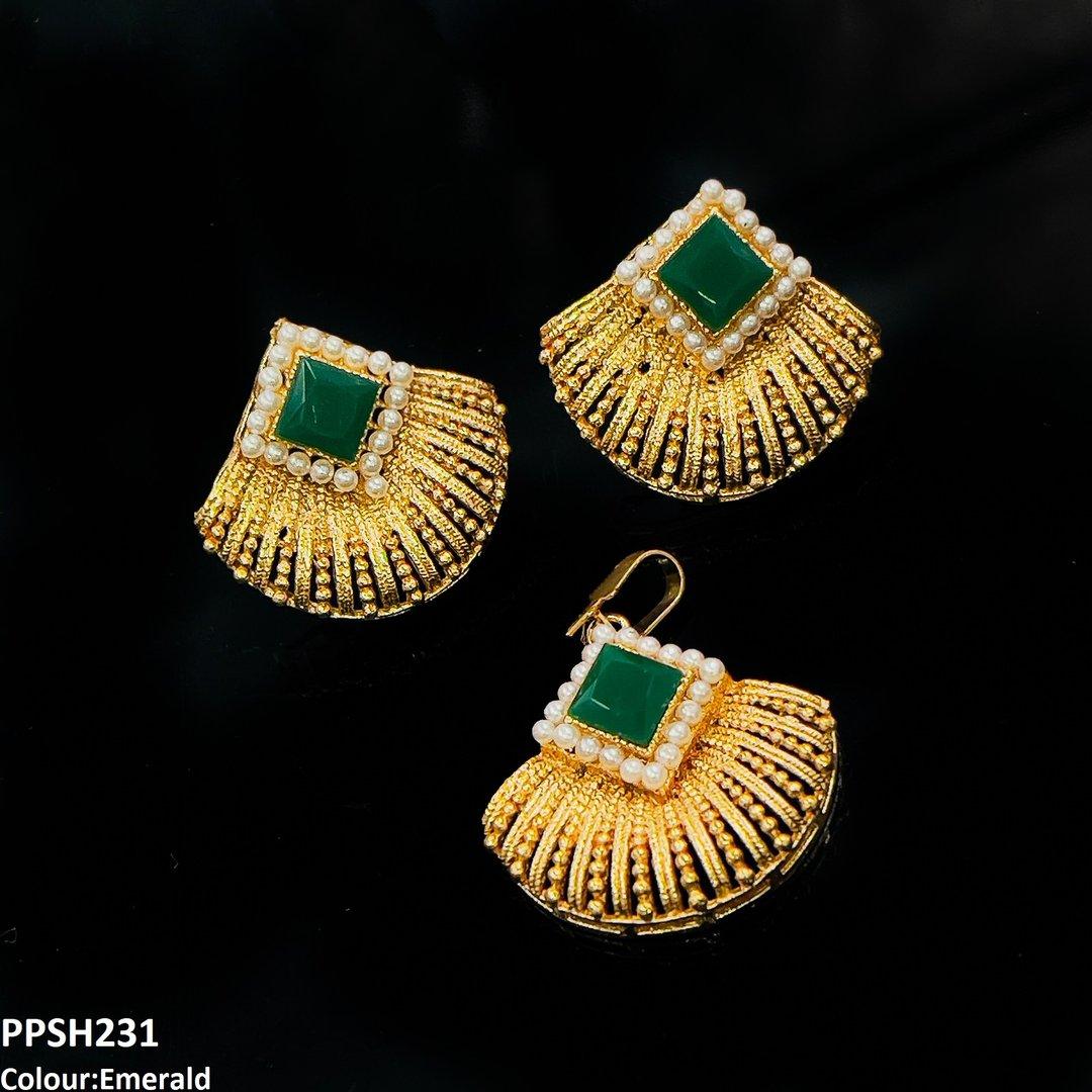 PPSH231 MZM Pearl Square Pendant Set