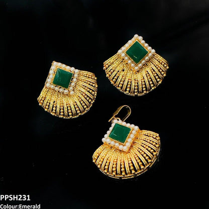 PPSH231 MZM Pearl Square Pendant Set