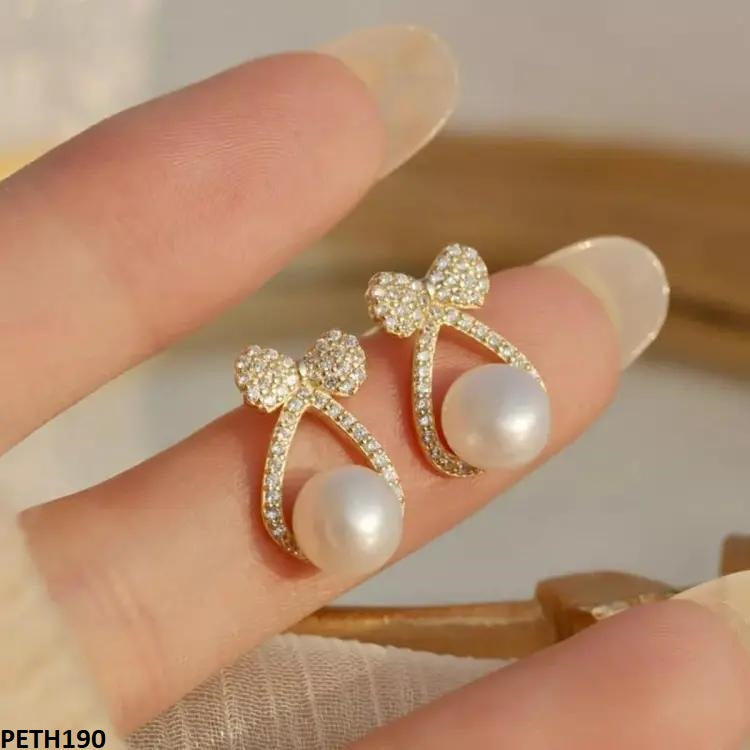PETH190 SDQ Bow Pearl Tops Pair