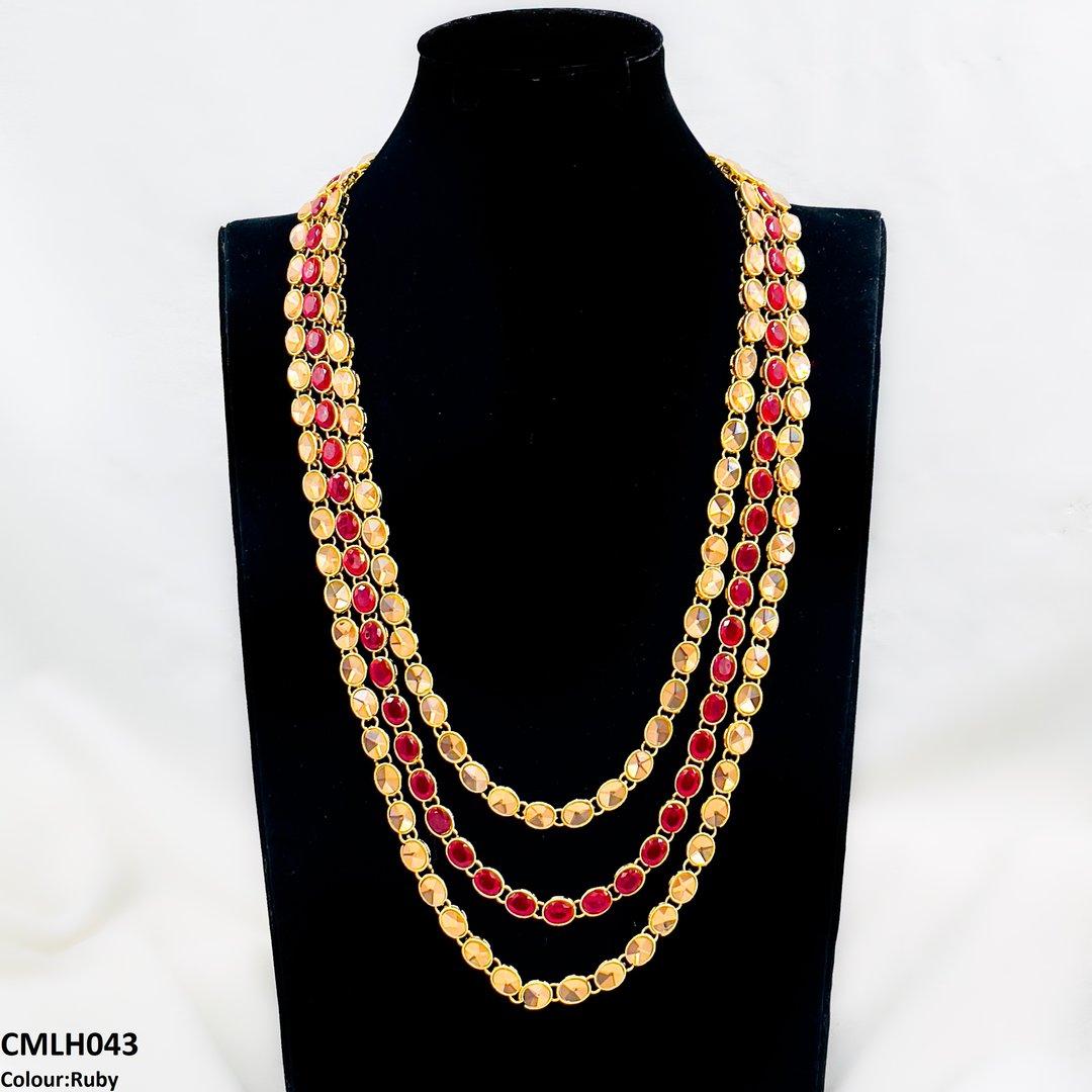 CMLH043 FRN Oval Layered Mala