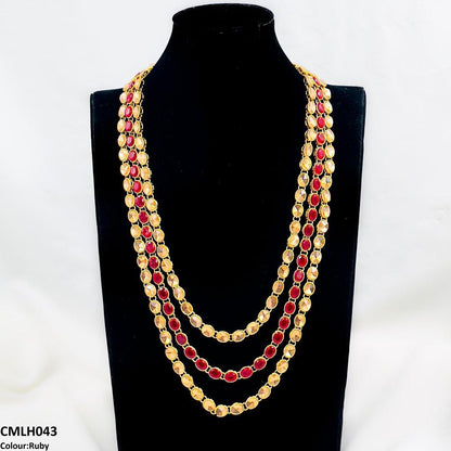 CMLH043 FRN Oval Layered Mala