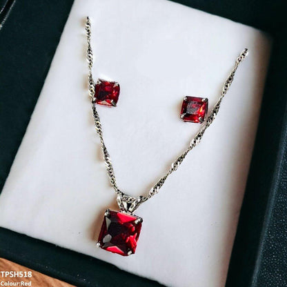 TPSH518 SHJ Square Pendent Set