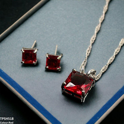 TPSH518 SHJ Square Pendent Set