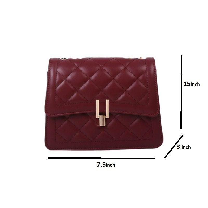 HBGH077 HMS Rhombus Chain Crossbody Bag