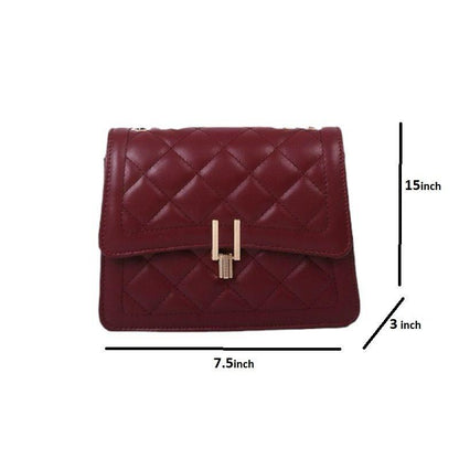 HBGH077 HMS Rhombus Chain Crossbody Bag