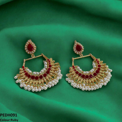 PEDH091 SDQ Tear/Pearl Drop Earrings