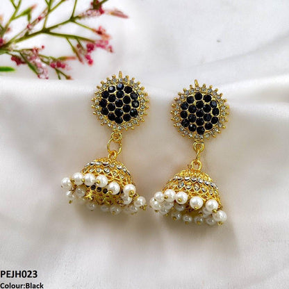 PEJH023 FRN Round Drop Jhumki