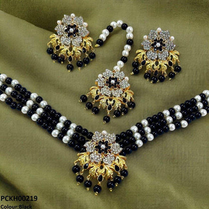 PCKH00219 SDQ Flower Neck Choker Set- PCKH