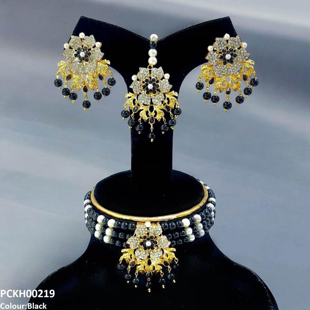 PCKH00219 SDQ Flower Neck Choker Set- PCKH