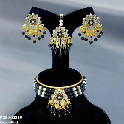 PCKH00219 SDQ Flower Neck Choker Set- PCKH