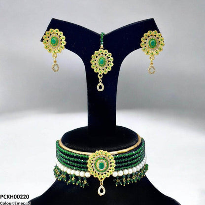 PCKH00220 MZM Oval Pearl Choker Set - PCKH