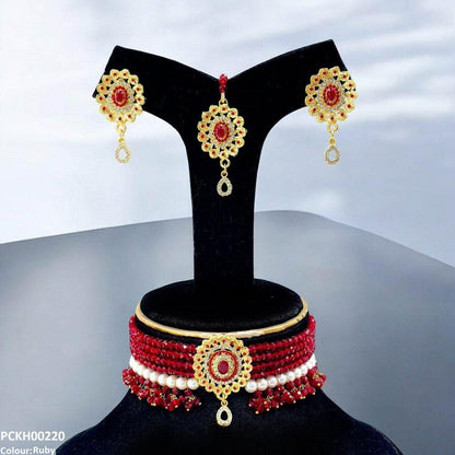 PCKH00220 MZM Oval Pearl Choker Set - PCKH