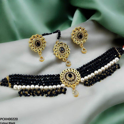 PCKH00220 MZM Oval Pearl Choker Set - PCKH