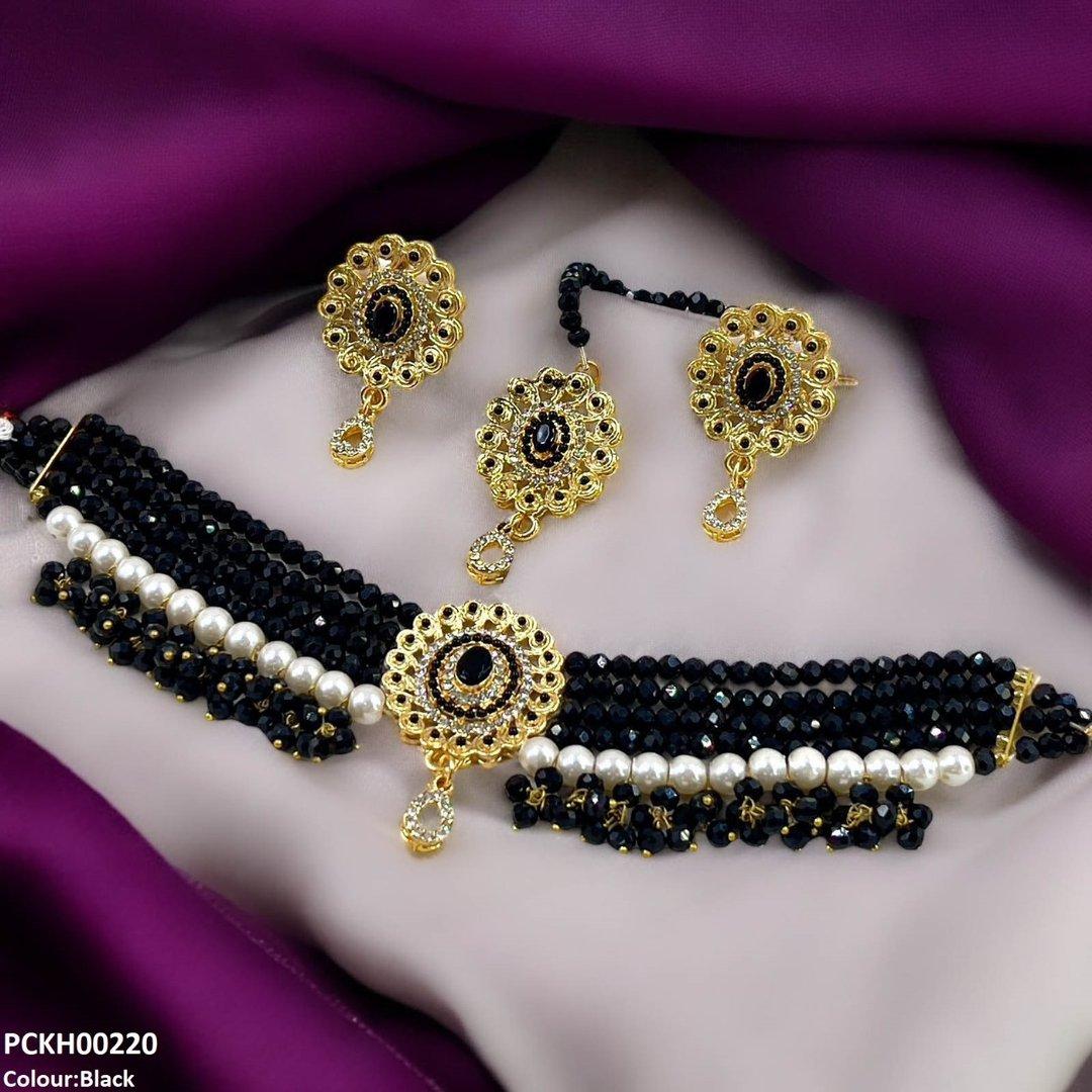 PCKH00220 MZM Oval Pearl Choker Set - PCKH