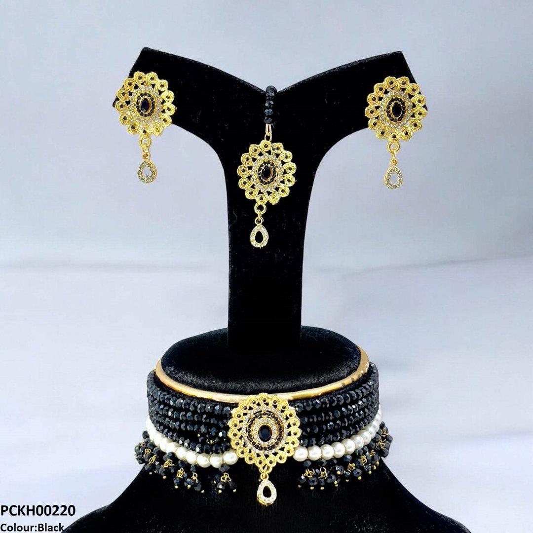 PCKH00220 MZM Oval Pearl Choker Set - PCKH