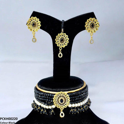 PCKH00220 MZM Oval Pearl Choker Set - PCKH