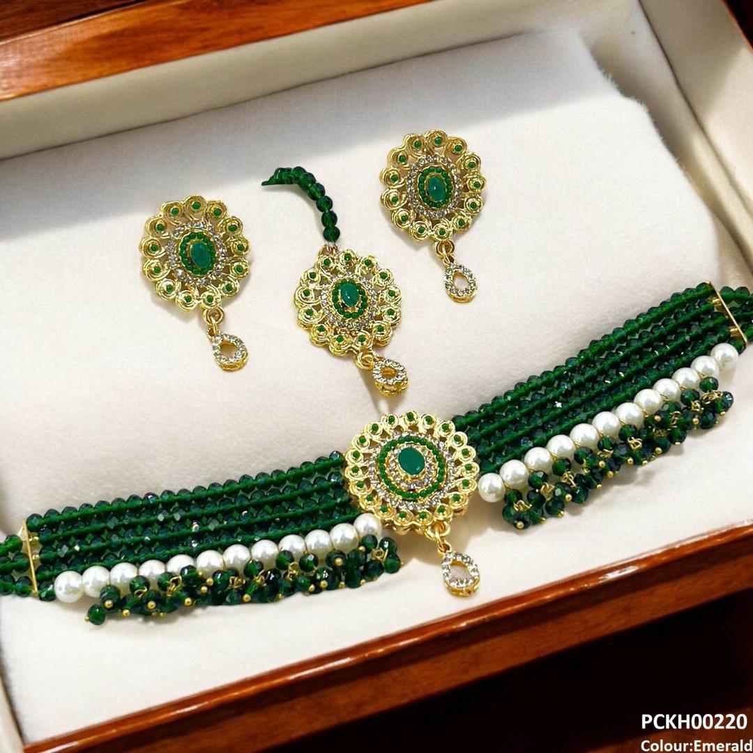 PCKH00220 MZM Oval Pearl Choker Set - PCKH