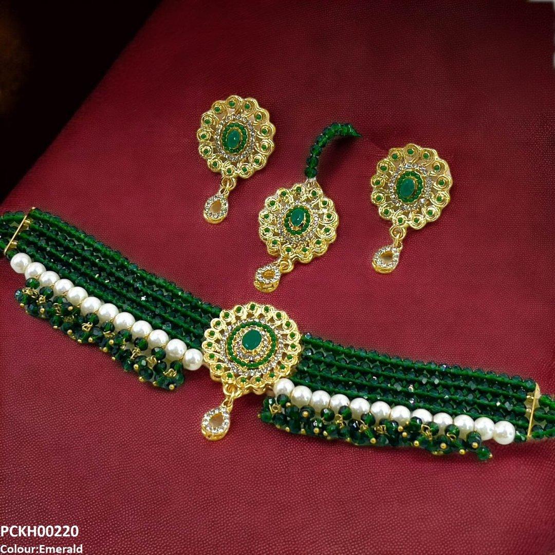 PCKH00220 MZM Oval Pearl Choker Set - PCKH