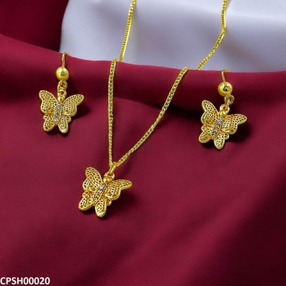 CPSH00020 FRN Butterfly Pendent Set -CPSH
