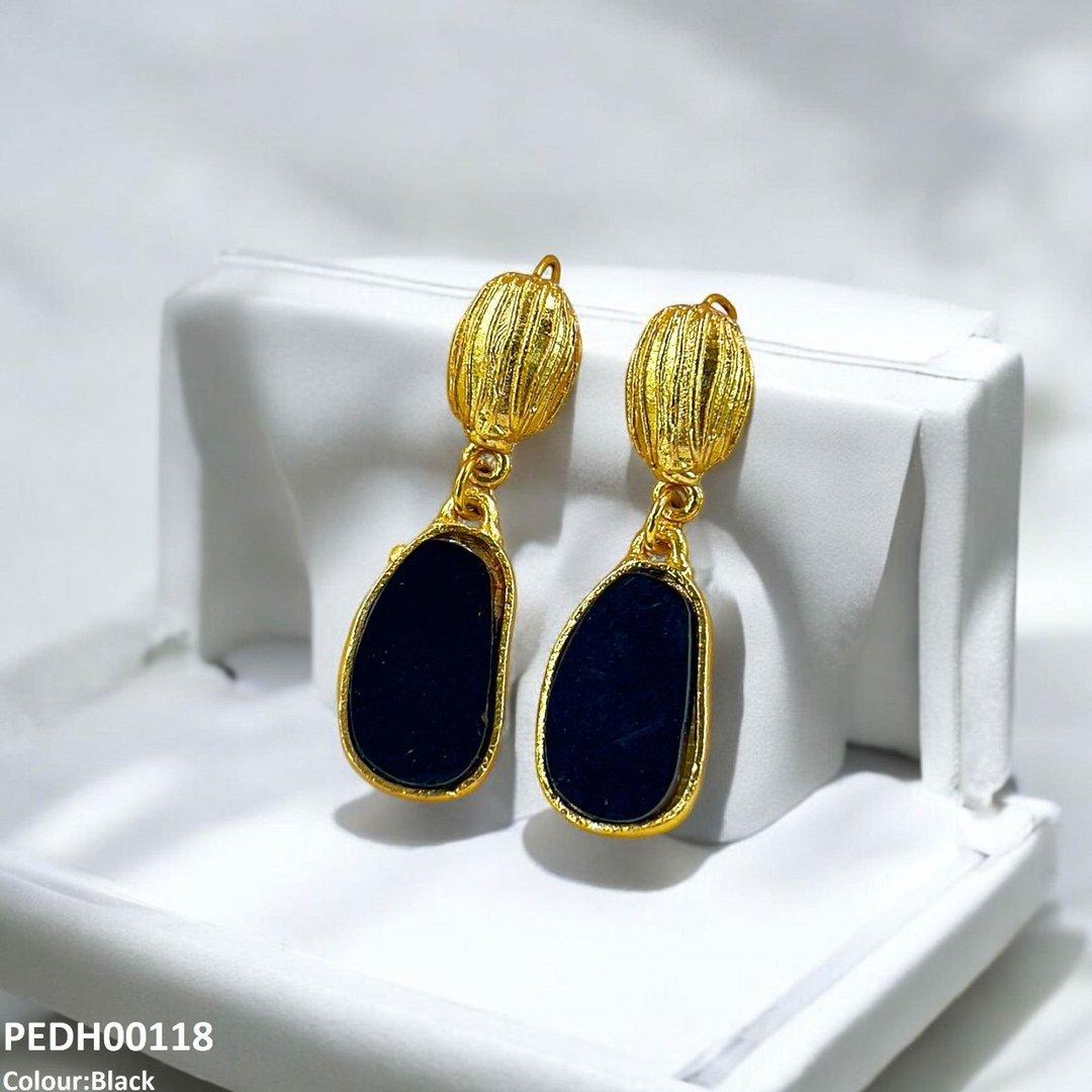 PEDH00118 FRN Oval Drop Earring - PEDH