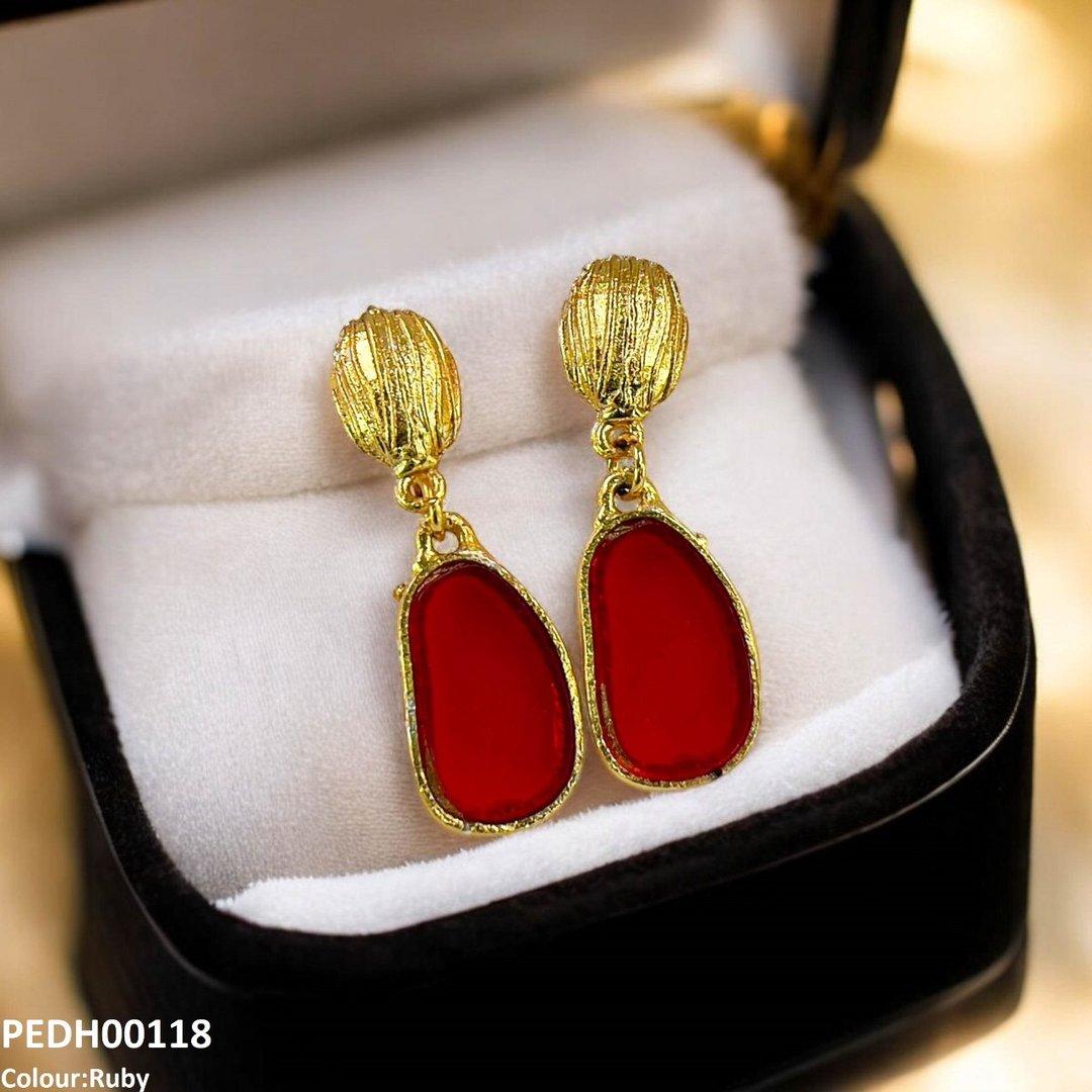PEDH00118 FRN Oval Drop Earring - PEDH