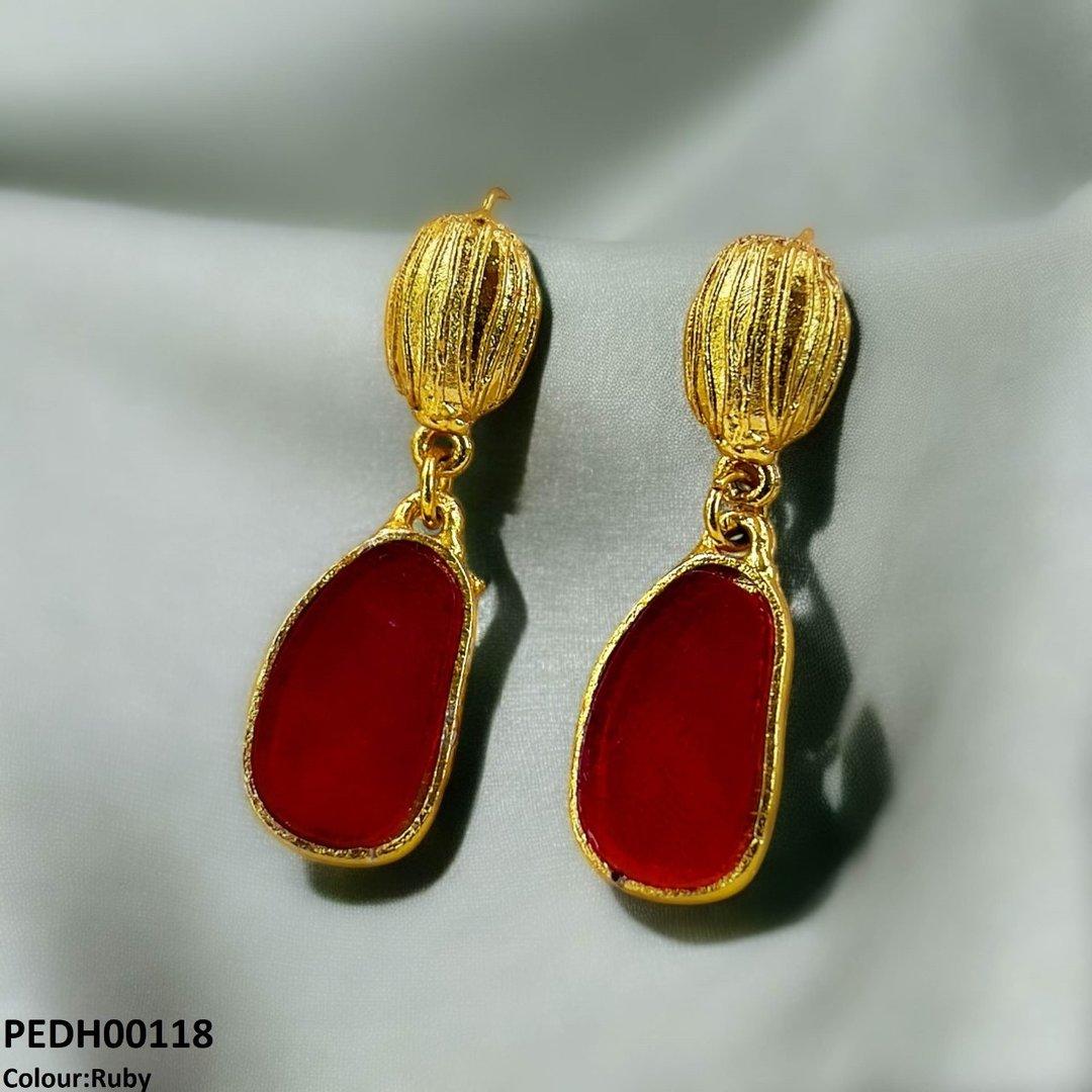 PEDH00118 FRN Oval Drop Earring - PEDH