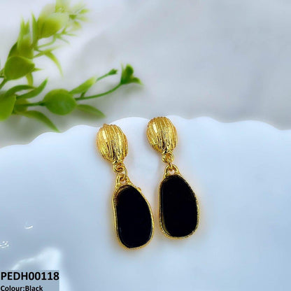 PEDH00118 FRN Oval Drop Earring - PEDH