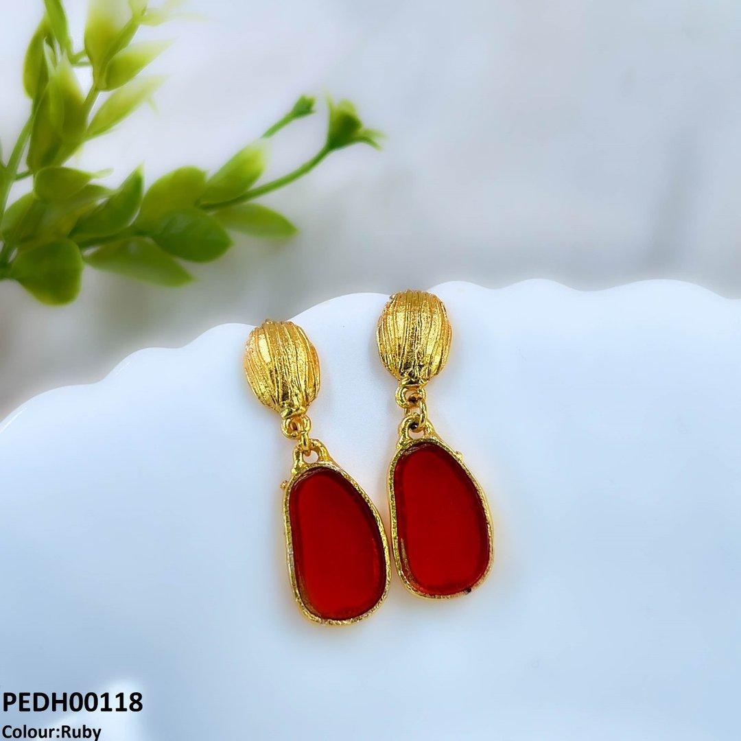 PEDH00118 FRN Oval Drop Earring - PEDH