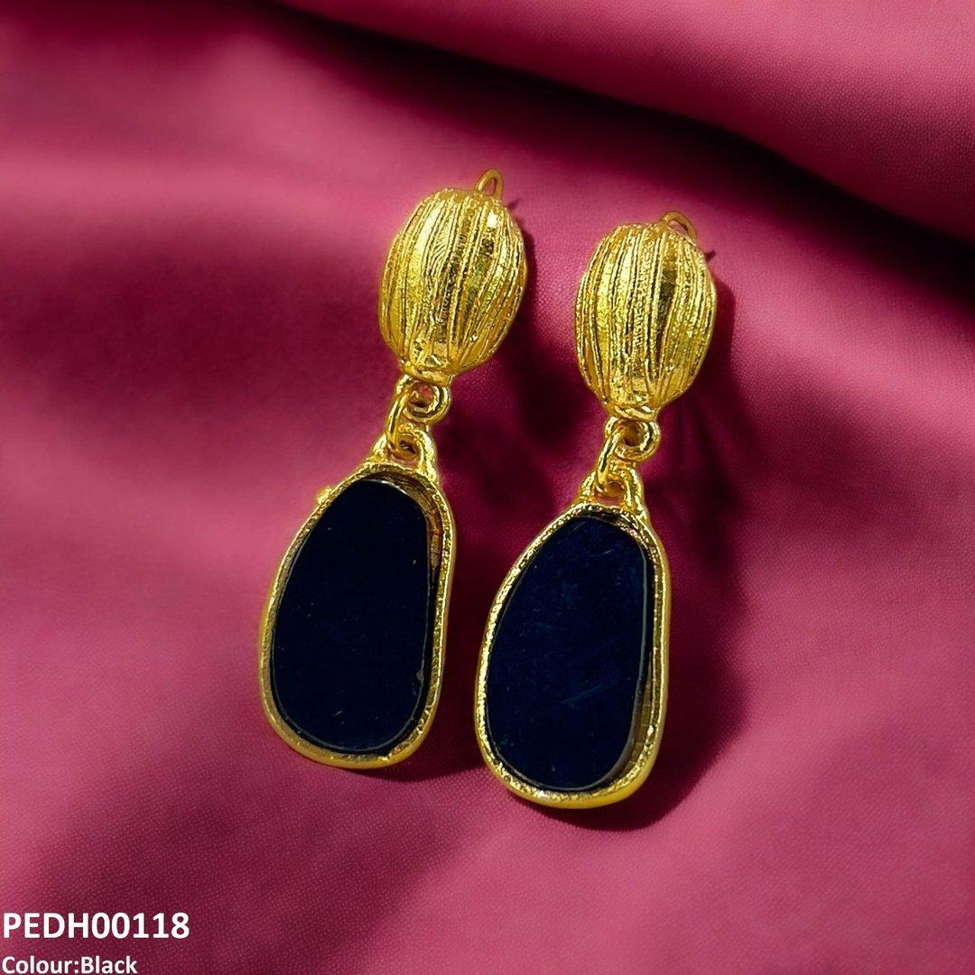 PEDH00118 FRN Oval Drop Earring - PEDH