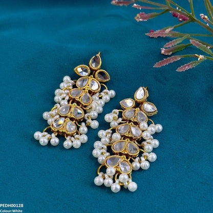 PEDH00128 FRN Tear Pearl Drop Earrings - PEDH