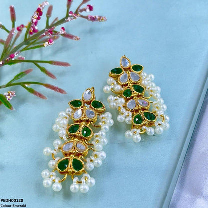 PEDH00128 FRN Tear Pearl Drop Earrings - PEDH