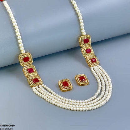 CMLH00060 FRN Rectangle Pearl Mala Set  - CMLH