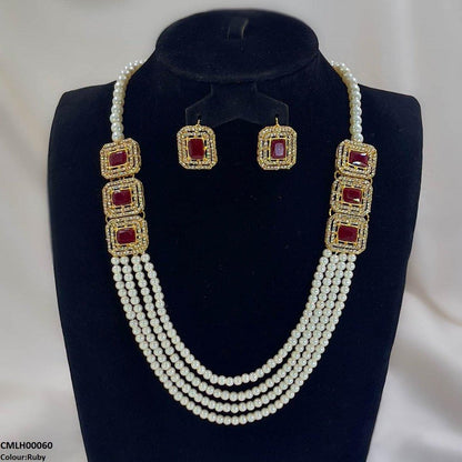 CMLH00060 FRN Rectangle Pearl Mala Set  - CMLH