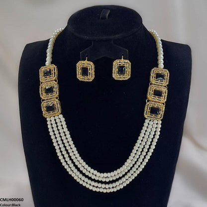 CMLH00060 FRN Rectangle Pearl Mala Set  - CMLH