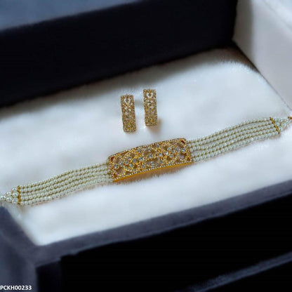 PCKH00233 FRN Heart Shaped  Choker Set - PCKH