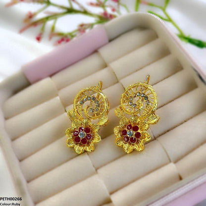 PETH00266 FRN Spiral Flower Tops Pair - PETH