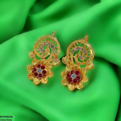 PETH00266 FRN Spiral Flower Tops Pair - PETH