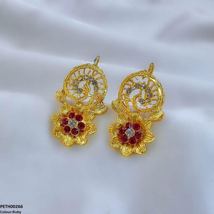 PETH00266 FRN Spiral Flower Tops Pair - PETH