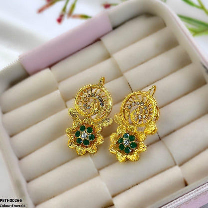 PETH00266 FRN Spiral Flower Tops Pair - PETH