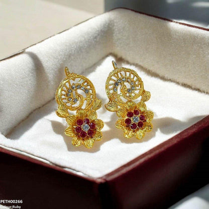 PETH00266 FRN Spiral Flower Tops Pair - PETH