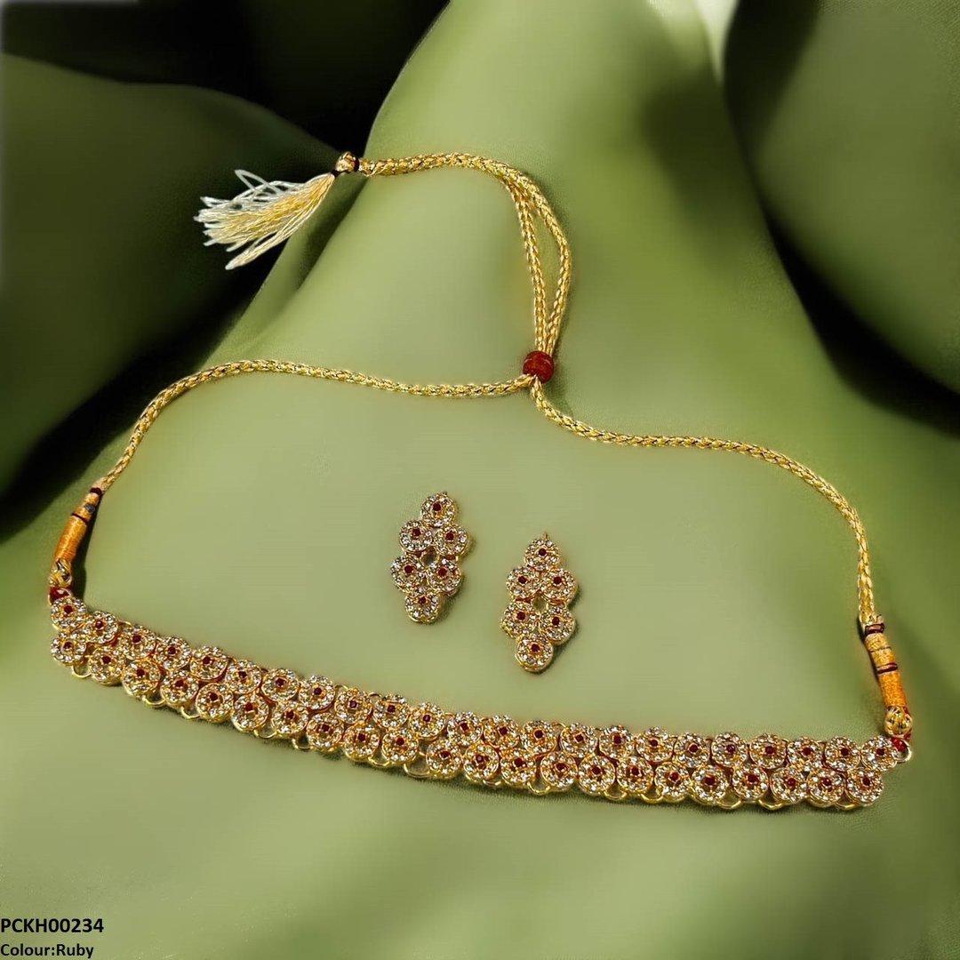 PCKH00234 FRN Flower Chokar set - PCKH