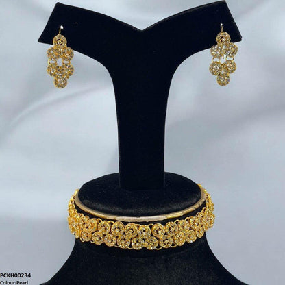 PCKH00234 FRN Flower Chokar set - PCKH