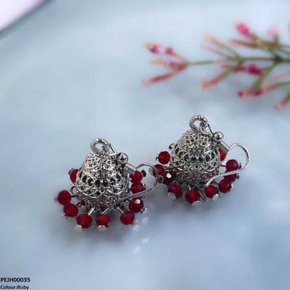 PEJH00035 SDQ filigree Jhumki Drop - PEJH