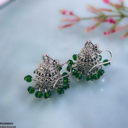 PEJH00035 SDQ filigree Jhumki Drop - PEJH