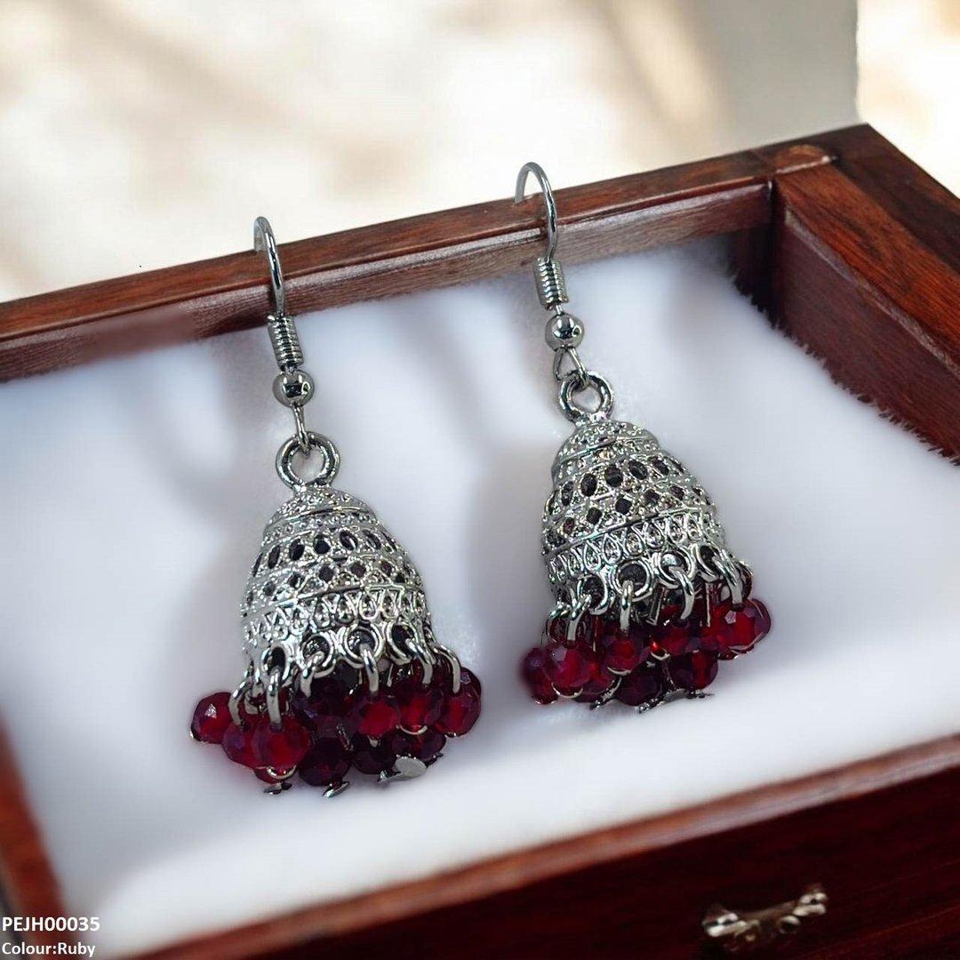PEJH00035 SDQ filigree Jhumki Drop - PEJH